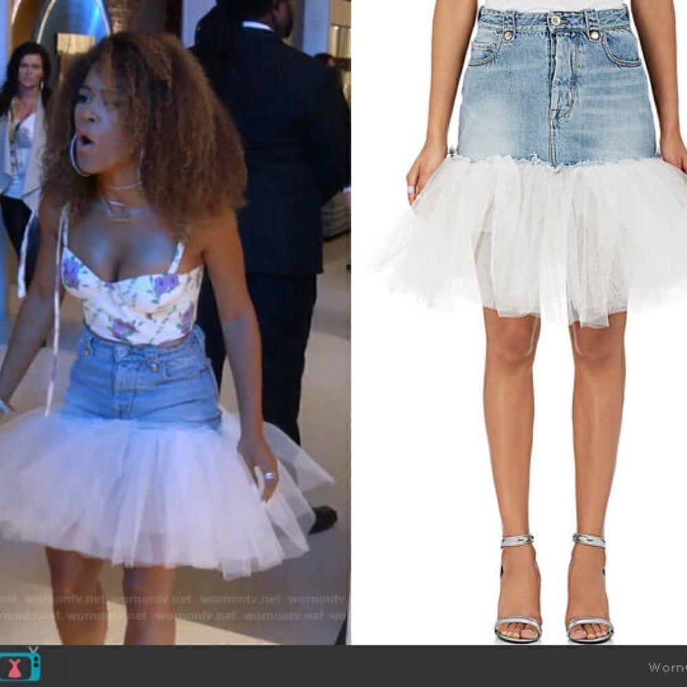 Unravel Project Ben Taverniti Denim TULLE Skirt size S